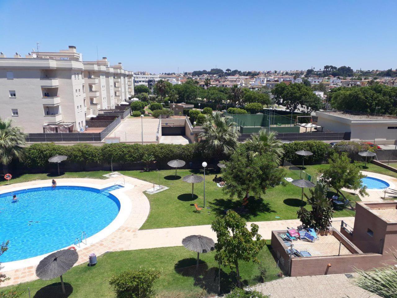 桑卢卡尔-德巴拉梅达Atico Terraza 65M. Playa, Piscina, A/C, Wifi公寓 外观 照片